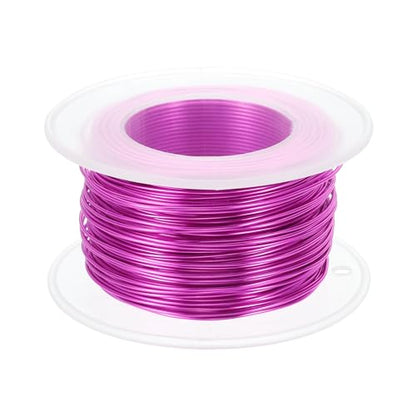 PATIKIL 20 Gauge 0.8mm Aluminum Craft Wire, 98.4 Ft Metal Wire Armature Bendable Wire for Jewelry Making Metal Wrap DIY, Dark Pink - color: Dark Pink, size: 0.8 mm x 30 m