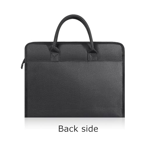 Oxford Document Bag with Handle and Meeting Office Organizer Handbag Briefcase for Carrying Paper Files 1 Pack Black