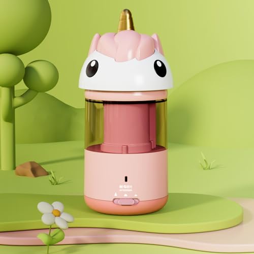 M&G Electric Cute Pencil Sharpeners for 7-8mm Colored Pencils, Fully Automatic Unicorn Pencil Sharpener, Auto in & Out, Rechargeable Hands-Free USB Sharpener for Kids Students Classroom School Office