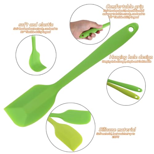 8 PCS Mini Silicone Spatulas 8.2 Inch Rubber Spatula,Nonstick Cookware - color: 8 colors