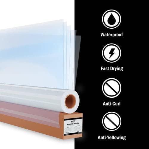 Screen Print Direct® Waterproof Inkjet Film Sheets (8.5 x 11-100 Sheets) | Transparency Film for Silk Screen Printing, Inkjet Film Sheets for Screen Printers (8.5" x 11" - 100 Sheets) - size: 8.5x11 - 100 sheets