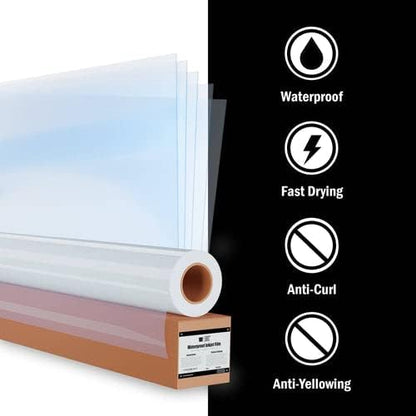 Screen Print Direct® Waterproof Inkjet Film Sheets (8.5 x 11-100 Sheets) | Transparency Film for Silk Screen Printing, Inkjet Film Sheets for Screen Printers (8.5" x 11" - 100 Sheets) - size: 8.5x11 - 100 sheets