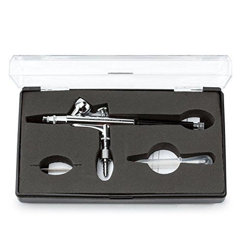 PointZero Dual-Action 2cc Gravity-Feed Airbrush Set with .2mm Nozzle