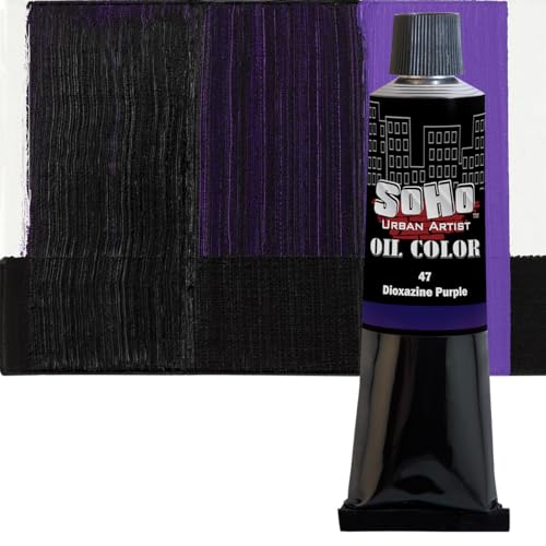 Soho Urban Artist Oil Paint - 2 Pack, Dioxazine Purple 2 Pack - 170 ml Tube - Best Valued Oil Colors for Painting with Excellent Pigment Load - color: Dioxazine Purple