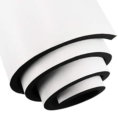 DGSL Foam Insulation Neoprene Sheets with Adhesive, 12''W x 118''L x 1/4''T | Weatherproof Soundproof Padding for Automotive, Multi-Function Soundproof Large Closed Cell Neoprene Rubber Roll - color: Black, size: 12 in x 118 in x 1/4 Inch
