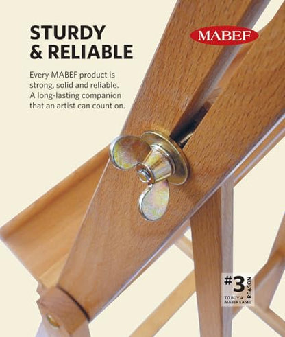 Mabef M/14 Table Easel, Oiled Beechwood Desktop Easel, Indoor Use for Oil, Acrylic & Pastel, Supports up to 5 1/2 lbs - style: Adjustable