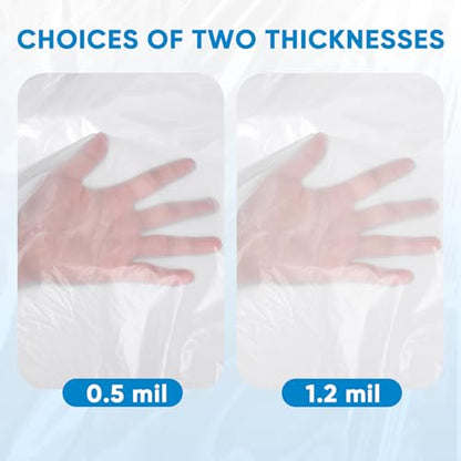 TICONN 12 x 9 Ft Plastic Drop Cloth for Painting, Waterproof Painters Plastic Sheeting, Painting Tarp for Furniture Cover, Floor Protection (3PK, 1.2Mil) - size: 1.2 Mil