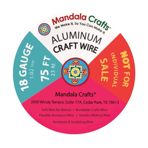 Mandala Crafts 18 Gauge Rose Gold Tone Combo Anodized Aluminum Craft Wire - color: Rose Gold Tone Combo, size: 18 Gauge 75X6 Feet