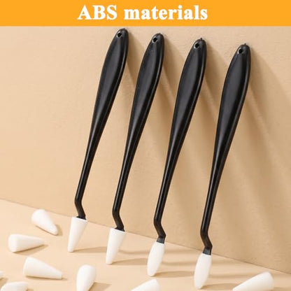 4Pcs Paper Art Blending Stumps, Oil Pastel Tools, Oil Pastel Blender Stump and 40 Pcs Blending Sponge Wipers, Sketch Drawing Tools Ideal for Highlighting, Shadowing, and Correcting Drawing