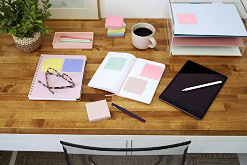 Post-it Greener Notes, 3x3 in, 24 Pads, America's #1 Favorite Sticky Notes, Sweet Sprinkles Collection, Pastel Colors, Clean Removal, 100% Recycled Material (654R-24CP-AP) - size: 7.4" x 3.2"