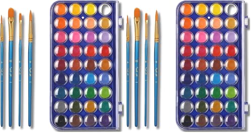 Mr. Pen- Watercolor Paint Set, 40 pcs, 36 Colors, Watercolor Paints, 4 Brushes, Non-Toxic Watercolor Paint, Portable Watercolor Set, Water Colors for Adults, Kids (Pack of 2) - size: 1 Count (Pack of 2)