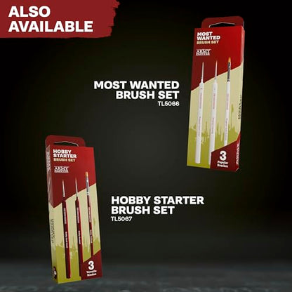 The Army Painter, Masterclass Drybrush Set, 3 sizes | Goat hair brushes for hobby drybrushing, incl. one powerful 15 mm brush