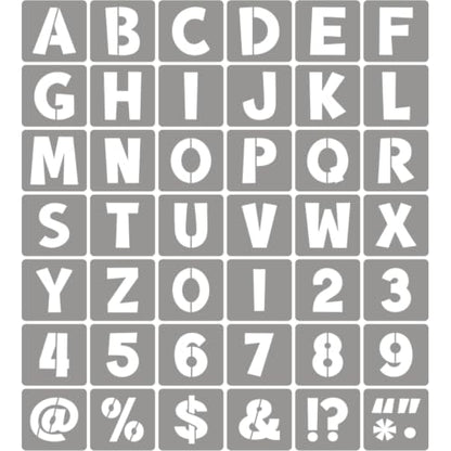 3 Inch Letter Stencils for Painting - 42 Pack Alphabet Letter and Number Stencil Templates with Signs for Painting, Reusable Letters Numbers Stencils for Chalkboard Wood Crafts & Wall Decor - size: 3 Inch