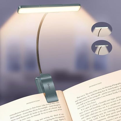 Gritin 2026 Gen 2 Book Light for Reading- 32 Eye Caring Full Spectrum LED - color: Sea Blue