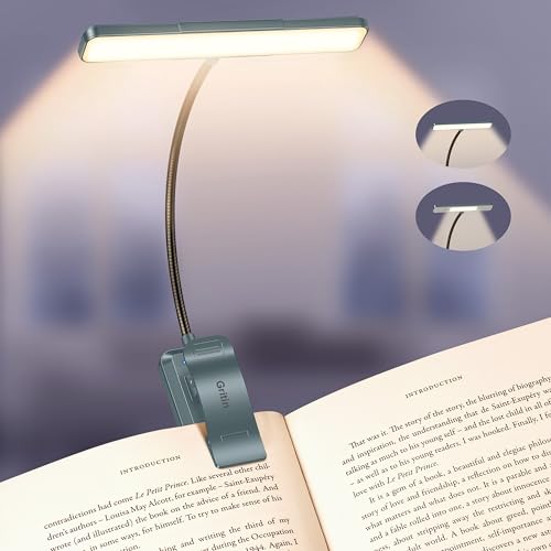 Gritin 2026 Gen 2 Book Light for Reading- 32 Eye Caring Full Spectrum LED - color: Sea Blue
