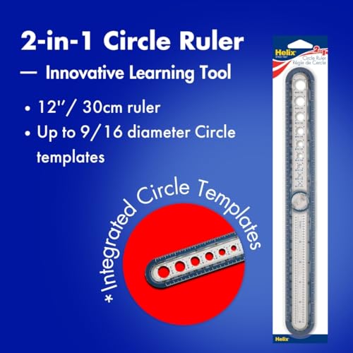 Helix - Circle Ruler - Assorted Colors - 12-inch