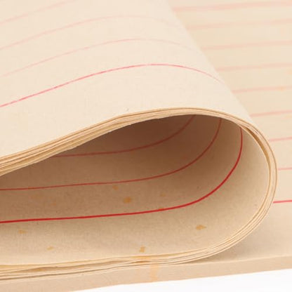 EXCEART Chinese Calligraphy Pad Beige Rice Paper 50 Sheets Smooth Delicate Writing for Calligraphy Practice - color: As Shown,as Shown 1