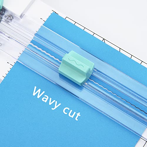 Paper Trimmer Replacement Blades Use for 4 Style Multi-Function Scrapbooking Tool with Dial Blades of Wave Paper Cutter Blade Refills Mint Green (4 Pack） - style: Wave Paper Cutter Blade