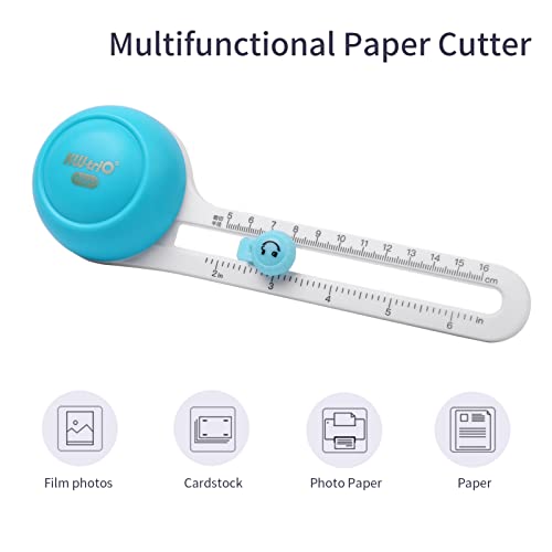 Adjustable Circle Paper Cutter for Precision Crafting | Swivel Metal Blade, Cuts 1-8 Inch Diameters, Ideal for Cards, Scrapbooks & Art Projects, Compact 7x22x5cm Base