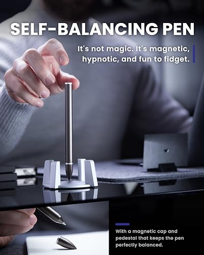 novium Hoverpen - Luxury Pen for Men & Women, Dark Gray - color: Dark Grey