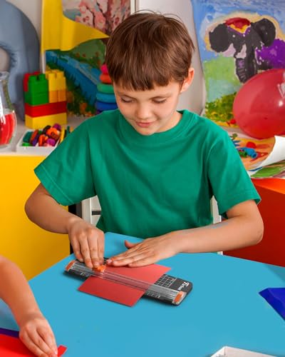Firbon A5 Paper Cutter, Small Straight Paper Trimmer with Side Ruler | Black Compact Design | Cuts Photo, Cardstock, Labels & Coupons | Portable Desktop Slicer | Scrapbooking & Craft Projects - color: A5-black