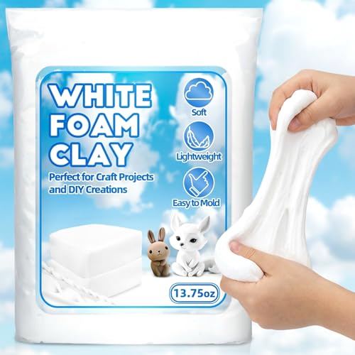 RAINFLOW White Foam Clay - Moldable Cosplay Foam Clay Soft Squishy