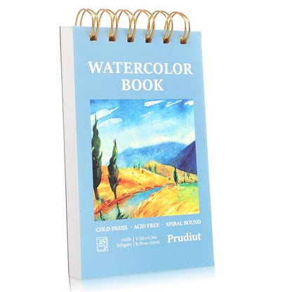 35 Sheets Watercolor Paper Pad 3.5 x 5.5 in, 140 Lb Cold Press - size: 3.5x5.5 Inch