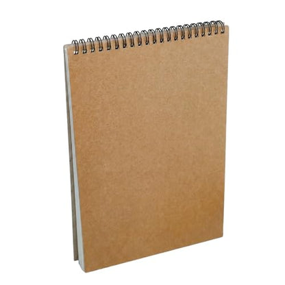 ZAYOIZY Blank Spiral Sketchbook Hardbound Drawing Notebook Hard Cover Sketching Pad
