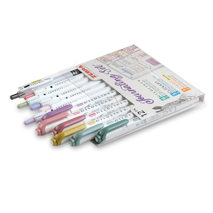 Zebra Pen Journaling Set, MILDLINER, CLiCKART & SARASA, Assorted, 12-Pack | Includes 6 MILDLINER Highlighters, 5 CLiCKART Felt Tip Pens & 1 SARASA MarkOn Pen, Ideal for Bible Study & Note-Taking (14012 - style: Creative Journaling Set 10 Pack
