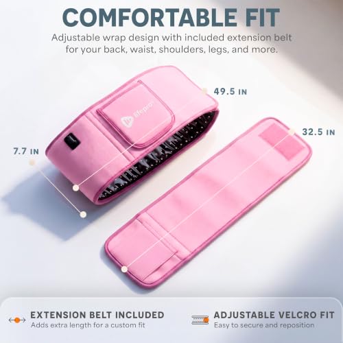 Lifepro Allevared Red Light Therapy Belt -105 Triple Chip LED Belt - color: Pink