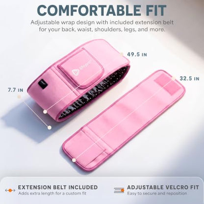 Lifepro Allevared Red Light Therapy Belt -105 Triple Chip LED Belt - color: Pink