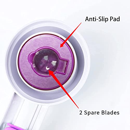 Circle Cutter, Circle Cutters for Paper Crafts, Cut Circle 4'' to 12.5'' | Paper Circle Cutters with 3 Blades, Rotary Circle Paper Cutter, Circular Cutters, Adjustable Craft Cutting Tool for Scrapbook - color: Purple