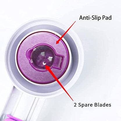 Circle Cutter, Circle Cutters for Paper Crafts, Cut Circle 4'' to 12.5'' | Paper Circle Cutters with 3 Blades, Rotary Circle Paper Cutter, Circular Cutters, Adjustable Craft Cutting Tool for Scrapbook - color: Purple