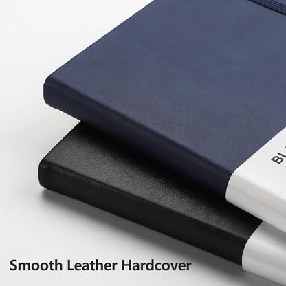 RETTACY Blank Journal Notebook, 192 Pages per Pack, A5 Size (5.7'' x 8.3'') - color: Black & Navy Blue