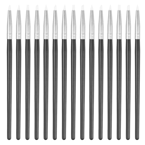PATIKIL Silicone Clay Sculpting Tool, 15 Pcs Clay Shaping Tool Soft Rubber Modeling Dotting Tool for Pottery Clay Craft Painting Nail Rock, Black/White (3mm) - color: Black/White, size: 3mm