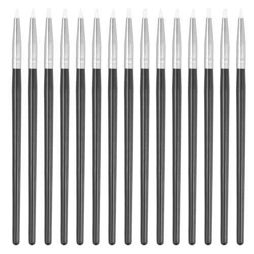 PATIKIL Silicone Clay Sculpting Tool, 15 Pcs Clay Shaping Tool Soft Rubber Modeling Dotting Tool for Pottery Clay Craft Painting Nail Rock, Black/White (3mm) - color: Black/White, size: 3mm