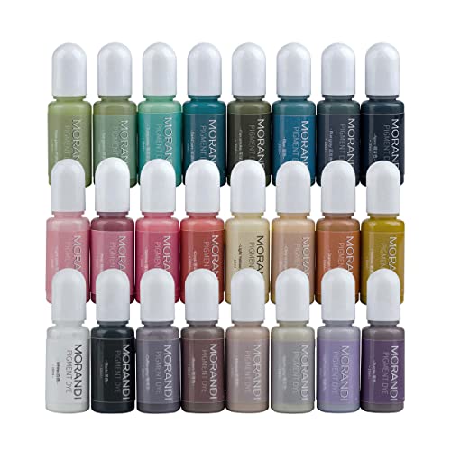 Opaque Epoxy Resin Pigment Liquid - 24 Morandi Pastel Colors UV Resin Dye Colorant