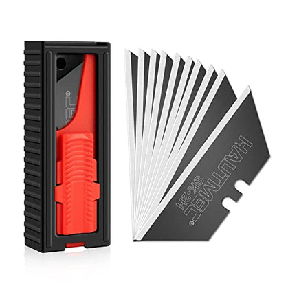 HAUTMEC Utility Knife Blades, 10-Pack SK2H Box Cutter Blades with Safety Dispenser and Rust-Resistant Coating, Ultra Sharp & Long Lasting Razor Blades – HT0265 - style: 10 PCS | SK2H