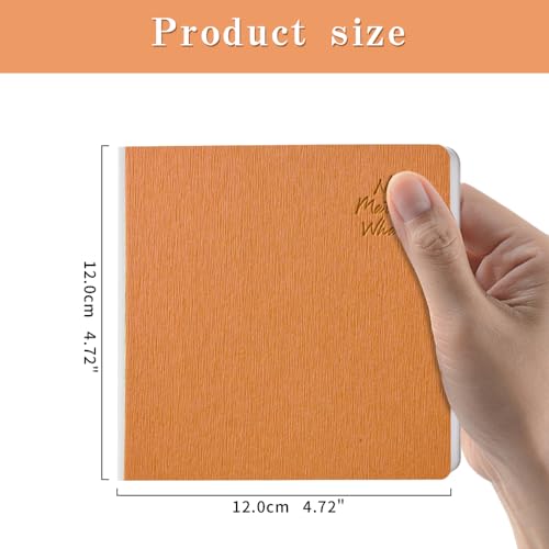 Orange Hardcover Sketchbook Square Hardbound Sketch Journal 4.7 x 4.7 Inch 42 Sheets Art Book 250GSM Ultra Smooth Paper Ideal for Pencils,Water Color Pen,Marker Pen - color: 250gsm-Orange Color