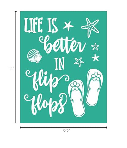 Summer Beach Themed Silk Screen Stencils, Reusable Mesh Transfer Patterns for DIY Painting, Wood Signs & Fabric Crafts - color: Ship Shops