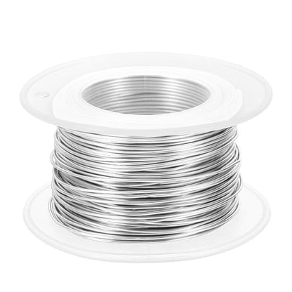 PATIKIL 20 Gauge 0.8mm Aluminum Craft Wire, 98.4Ft Metal Wire Armature Bendable Wire for Jewelry Making Metal Wrap DIY, Silver - color: Silver, size: 0.8 mm x 30 m