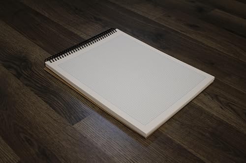Orange Media Grid Sketchbook. Spiral Bound. Top Spine. Multi-Media. (8.5" x 11") 1/8" Box. (Blue Grid). SB-50100-TS - color: Blue Grid
