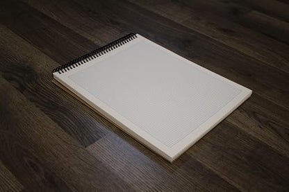 Orange Media Grid Sketchbook. Spiral Bound. Top Spine. Multi-Media. (8.5" x 11") 1/8" Box. (Blue Grid). SB-50100-TS - color: Blue Grid