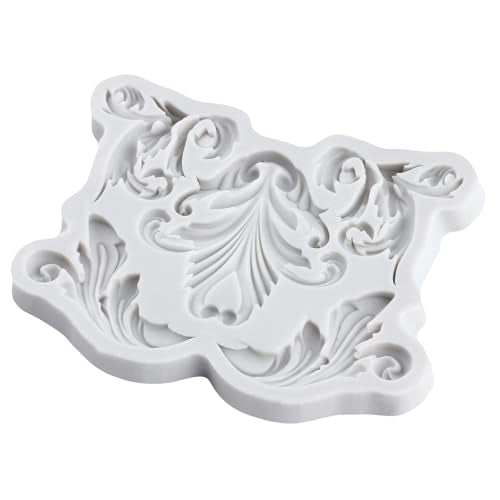 Baroque Scroll Lace Polymer Clay Molds Filigree Silicone Mold | Relief Flower Lace Mold Jewelry Making Epoxy Resin Casting Air Dry Polymer Clay Crafts - color: Style I