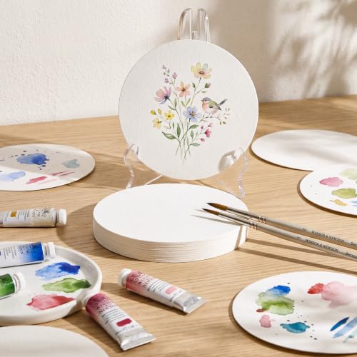 80 Sheets Round Watercolor Paper, 4 Inch, 110 Lb/230 GSM, White - size: Round/4 in