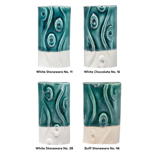 AMACO Celadon High Fire Gloss Glaze, 16 oz. (473 mL), C-49 Rainforest | Transparent, Mixable Mid-High Fire Cone 5-6 (C) Liquid Ceramic Pottery Glaze for Bisque - color: C-49 Rainforest