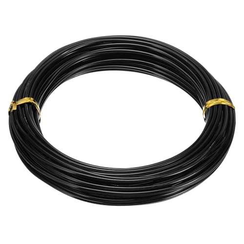 PATIKIL 32.8ft Aluminum Wire, 1pcs Jewelry Wire Aluminum Craft Wire 2mm 12 Gauge Wire Metal for Jewelry Making Beading Crafting Pendants Art, Black - color: Black, size: 2mm