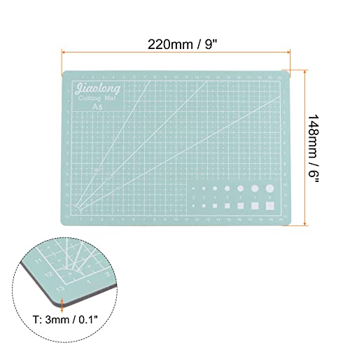HARFINGTON A5 Self-Healing Cutting Mat 9"x6" Double-Sided Craft Cutting Board for DIY Art Work Sewing Cutting, Light Green - color: Light Green, size: 9"L x 6"W