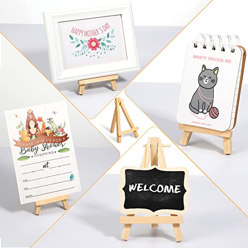 100 Pieces Mini Wooden Easel Stands Tripod Display Tabletop,None | For Artist Painting Business Cards Photos, Canvas Holder Wedding Table Numbers Party Favors Gift, Natural Wood Tripod Frame - size: 5.9 Inch