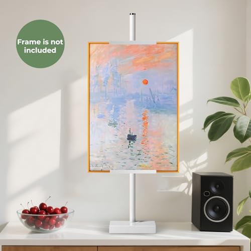 Rofio Adjustable Tabletop Easel, Picture Frame & Sign Display Stand, White - color: White